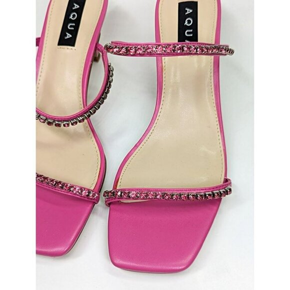 Aqua Women's Lily Slip On Embellished Sandals Pink Size 8.5 (MSRP $138) - Picture 5 of 10